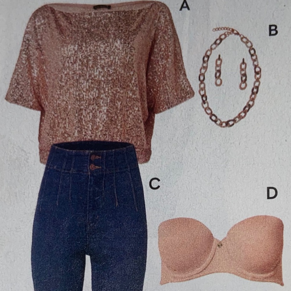 NWOT Shimmer top in rose gold